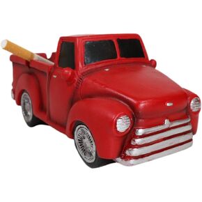 Ebros Gift Smoke Stop Classic Country Rustic Old Fashioned Red Pickup Truck Truck Discorate Discorte Devorine تمثال أنيقة على الجانب