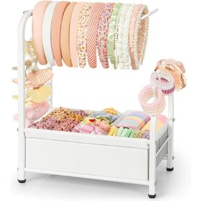 Keebofly Headband Holder Stand - Versatile Organizer for Scrunchies, Bows & Claw Clips - Compact Hair Accessories Storage for Girls, Women, Babies
