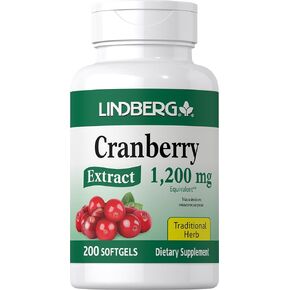 Lindberg التوت البري مستخلص حبوب منع الحمل للنساء والرجال | 1200mg | 200 SoftGels | الأعشاب التقليدية | ملحق استخراج | غير المعدلة وراثيا ، خالية من الغلوتين