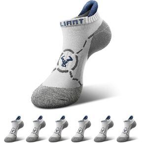 KEMISANT Men's Running Socks,Comfortable Ankle Socks Cushioned Footbed for Men Breathable Wicking Arch Support