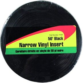 JR Products 11261 Black 50 foot Narrow Vinyl Insert