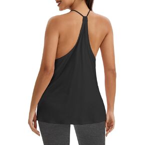 Bestisun Racerback تجريب اليوغا قمم القمصان الرياضية الرياضية عارية الذراعين للنساء