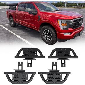 EZ Side Steps Running Boards for 2015-2025 Ford F150 F-150 Supercrew CAB 4-DOORS و 2017-2025 FORD F250 F350 Super Duty CREW CAB