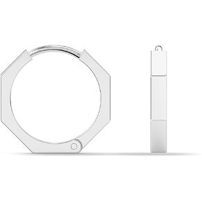 LECALLA 925 Sterling Silver Men's Hoop Stud أقراط | أقراط خفيفة الوزن Hypoallergenic للرجال المجوهرات | هدايا التخرج عيد ميلاد لأبي الأب ابن الأخ