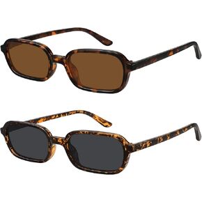 WOWSUN Retro Rectangle Sunglasses Womens Trendy 90s Sun Glasses Sunnies UV400 Protection