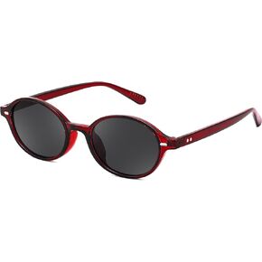 FEISEDY Retro Oval Sunglasses for Women 90s Narrow Round Lightweight Shades Y2k Trendy Sunnies B1171
