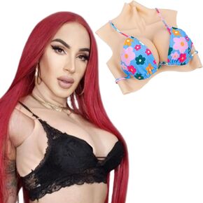 Silicone Breast Forms Fake Boobs Silicone Breastplates Fake Breasts C-G Cup for Transgender Cosplay Drag Queen