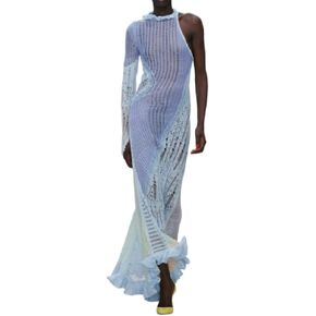 Feorjgp Womens Summer Halter Neck Brick Thepted Colling Crochet Crochet Lackfeless Mini Dress Y2K 90s streetwear