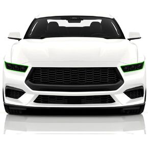 تلاشت Light Light Ford Ford Mustang 2024 2025 تراكب الفينيل مع ملحقات فيلم Gloss Dark Dark Wrap Cover Vinyl Scals (المصباح)