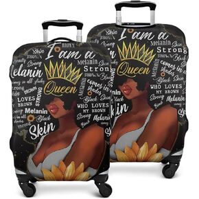 African American Queen Suitcase Cover Protector Elastic Luggage Cover Anti-scratch (Small (18-20in))