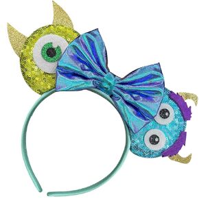 Monsters Mouse Ears عصابة رأس للنساء آذان الفأر من عداد الرأس هالوين آذان الماوس للبالغين (الوردي)