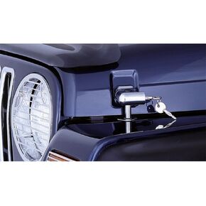 Rugged Ridge Hood Catch Kit for Jeep Wrangler TJ | Stainless Steel, Chrome | 11302.03 | Fits 1997-2006 Jeep Wrangler TJ