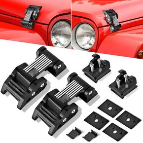 Hood Latches fit for Jeep Wrangler JK JL JKU JLU 2007-2024 Gladiator TJ with US Flag Style Locking Latch fit for Jeep Wrangler Accessories