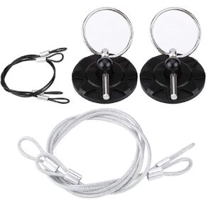 Hood Pin Lock, 2pcs Universal CNC Billet Aluminum Racing Bonnet Hood Pin Lock Replacement Kit(Black)