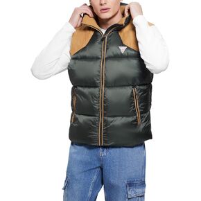 GUESS Men's Yann Fabric Block Puffer Vest