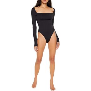 Forever 21 womens Contour Sculpt Long-sleeve Bodysuit