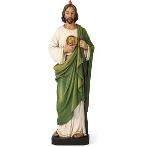 BC Catholic St. Jude The Apostle Statue, Patron Saint of Hopeless Causes, Religious Gift, Inspirational Home décor, 15.3" H, Handmade by Buildclassic