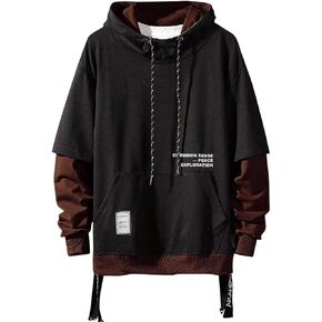 رجال اللون الحاجز pullover هوديي هوديي قفص القفزة للجنسين مقنعين قميص مع التصميم