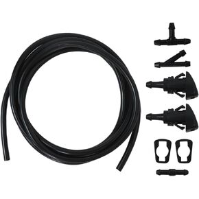 Car Windshield Washer Washer Foorsles Kit Hose Hose Connector Tet for RAM 1500/2500/3500 2011-2017 ، يحل محل 4805742AB ، 5116079AA ، 5113049AA ، 53038333AA ، 55077460AA ، 5160308AA