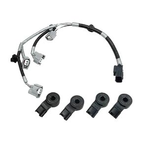 4PCS Engine Knock Sensor & Wiring Harness Kit Compatible with Toyota Sequoia Tundra 5.7L 2007-2020 Replacement for 82219-0C020 89615-20090 8961520090 822190C020