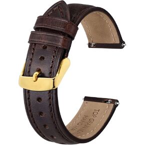 Bisonstrap Retro Leather Watch Straps للرجال ، شريط استبدال Calfskin بالزيت ، الإصدار السريع ، عرض الفرقة 18 مم 19 مم 20 مم 22 مم