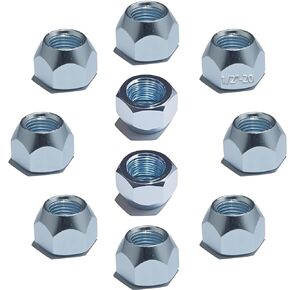 10pcs trailer Lug Nuts 1/2 x20 Golvanized 509 Tyre Lugs Wheel Nuts 50-53911 Open End Acorn Lug Nuts للإطار والعجلة 1/2 "-20