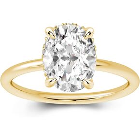 2.0CT OVA CUT SOLITAIRE MOISSANITE الخطوبة ، ووضح COLL VVS1 الأصلي ، 925 من الفضة الإسترليني خاتم الزفاف ، اليومية ، السفر ، الحفلة