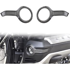 Fog Lamp Trim for Gold Wing, Carbon Fiber Pattern Fog Lights Trim Fog Lights Bezel Decorative Frame for Honda Gold Wing Tour GL1800 Motorcycle 2018-2024 Accessories