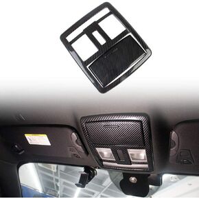 Carbon Fiber Roof Reading Light Lamp Cover Trim Kit for Dodge Challenger 2008-2023