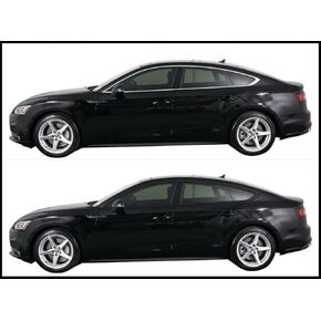 SlickMod Chrome Delete Blackout Vinyl Overlay for 2018-2021 Audi A5 S5 Sportback Window Trim (Gloss Black)