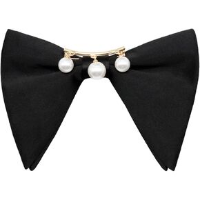 Pearl Oversized Bow Ties for Men, Adjustable Pre Tied Bowties Men Tuxedo Mens Bow Tie for Wedding Party School Prom