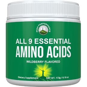 جميع مسحوق الأحماض الأمينية الأساسية 9 مع 26 دراسة سريرية. EAAS 32x فعالة مقابل BCAA/BCAAs سلسلة الأمينوس المتفرعة. قبل أو ما بعد التمرين ملحق EAA. مثالي للطاقة ، نمو العضلات. Wildberry