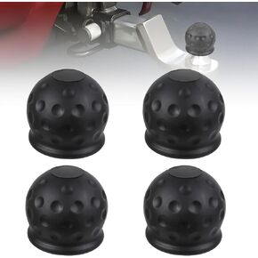 4PCS Trailer Hitch Ball Cover, 2" Rubber Trailer Ball Cover, Waterproof Dustproof Trailer Hitch Ball Protective Cover Cap, Universal Towing Hitch Ball Cover for Truck RV Boat
