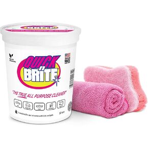 Quick 'n Brite All Guff Waste-Miracle Cleaner للبقع الصعبة ، قابلة للتحلل ، غير سامة ، آمن للحيوانات الأليفة ، مزيل وصمة عار متعددة السطح ، مصنوعة في الولايات المتحدة الأمريكية ، 12 أوقية in Kuwait