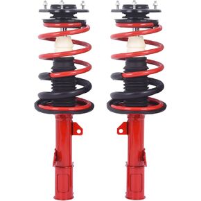 TOPAZ Front Complete Strut w/Coil Spring Shock Absorbers Compatible with Toyota Corolla CE LE S 1.8L 2003 2004 2005 2006 2007 2008 Replace 172114 172115