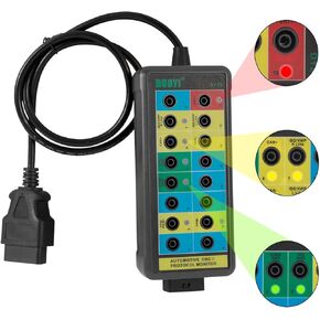 Duoyi OBD2 Breakout Box Can Can Break Breakout Box مع LED LED Auto OBDII كاشف بروتوكول بروتوكول 16-PON OBD2 Breaker Box أدوات تشخيص كهربائية يمكن لمحلل الحافلة مع كابل 35 بوصة