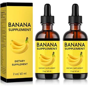 Banana Supplement Liquid Original Banana Extract Liquid for Women Gut Health 2 Pack