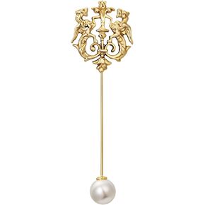 SHE'S FREE STYLE JUST FOR YOU [Versailles Dream] Vintage crown flower brooches and pins for women, Pearl brooch pins Metal Plating Process safety pins Baroque Style jewelry pins and brooches