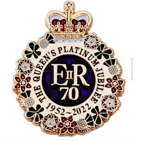 70th Queens Platinum Jubilee Monamel Pin Pin Brooch Gift Higirs Elizabeth II Memorabilia (1)