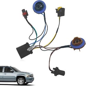 Headlight Wiring Harness, Headlamp Wiring Harness Compatible with Chevy Tahoe Suburban 1500 2500 Avalanche 2007-2014 GM SUV Replaces 15950809 15782377