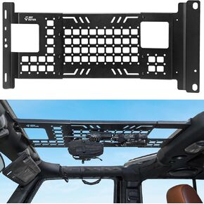 JOYTUTUS Overhead Molle Panel Compatible with Wrangler JK 2007-2018(Only for Hard Top), Wrangler Cargo Roof Rack Storage, No Drilling