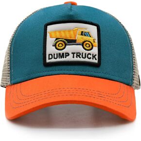 Toddler Trucker Hats for Boys and Girls Adjustable Mesh Snapback Baseball Cap for Kids Age 2-6