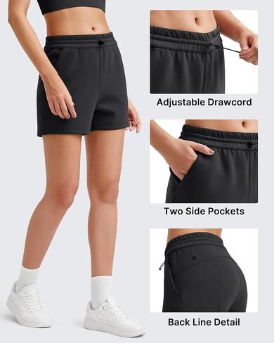 شورتات رياضية G4Free للنساء Shockcord Sweat Shorts Summer صيف شورت مع الجيوب smoofit modal soft in Saudi Arabia