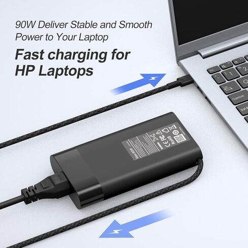 135W AC Adapter 19.5V 6.9A Laptop Charger for HP Spectre x360 15t-df100 CTO,HP Pavilion Gaming 15 17 15-ec0751ms L15534-001 ec0013dx TPN-DA11 TPN-CA13 OMEN Power Supply Cord in Saudi Arabia
