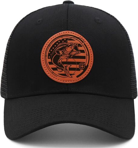 American Flag Fishing Trucker Hat for Dad Men Husband Grandpa Birthday Retirement Gifts Baseball Cap in Saudi Arabia