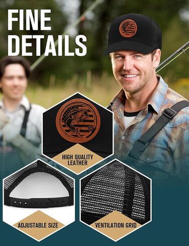 American Flag Fishing Trucker Hat for Dad Men Husband Grandpa Birthday Retirement Gifts Baseball Cap in Saudi Arabia