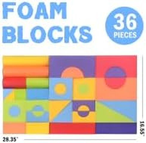 Large Wooden Building Blocks Set - Educational Preschool Learning Toys with Wooden Storage Box, Toddler Blocks Building and Stacking Toys for 3+ Year Old Boy and Girl Gifts in Saudi Arabia