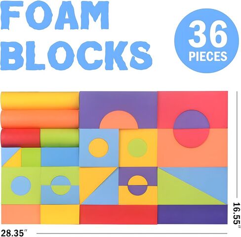 Large Wooden Building Blocks Set - Educational Preschool Learning Toys with Wooden Storage Box, Toddler Blocks Building and Stacking Toys for 3+ Year Old Boy and Girl Gifts in Saudi Arabia