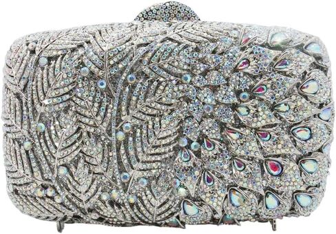 Women Vine Evening Handbag Sparkling Rhinestone Leaf Pattern Clutch Elegant Purse Bag for Party Wedding Banquet in Kuwait
