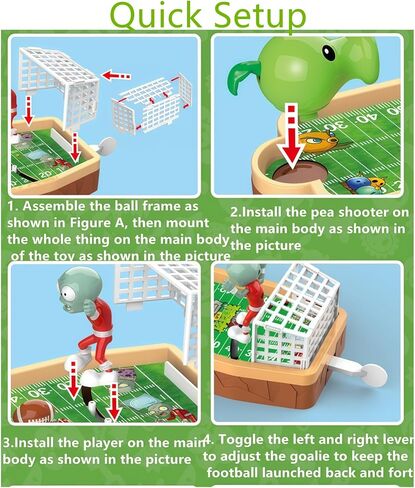 Plants and Zombies Toys Action Figures PVZ Toys Set 1 2 Series Tabletop Rugby Slingshot Goalkeeping Parent Child Interaction Great Gifts for Kids and Fans,Birthday and Christmas Party New in Saudi Arabia